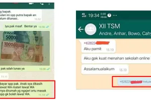 9 Chat lucu gara-gara sekolah online ini bikin senyum tipis