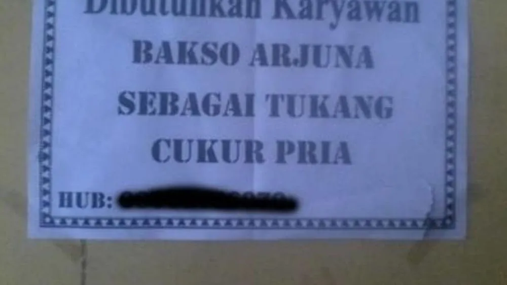 lowongan kerja absurd berbagai sumber