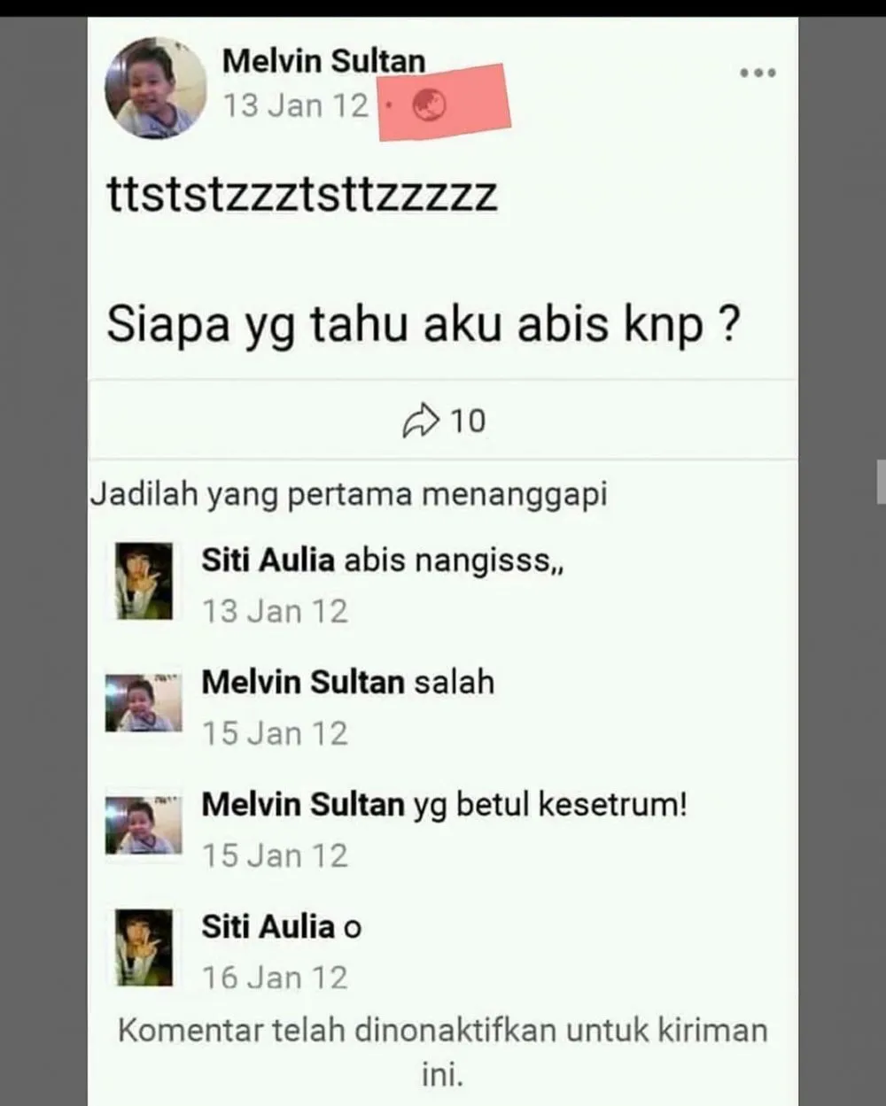 status ngasih tebakan © 2020 instagram.com