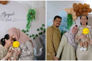 10 Momen akikah anak Cut Meyriska dan Roger, penuh haru