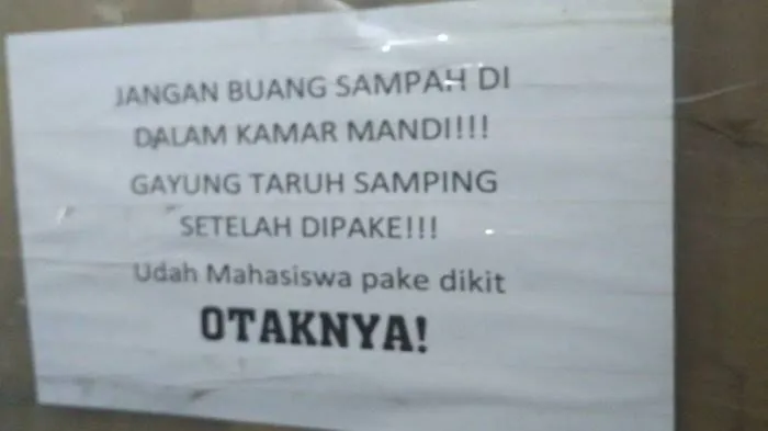 peringatan di toilet kos berbagai sumber peringatan di toilet kos berbagai sumber
