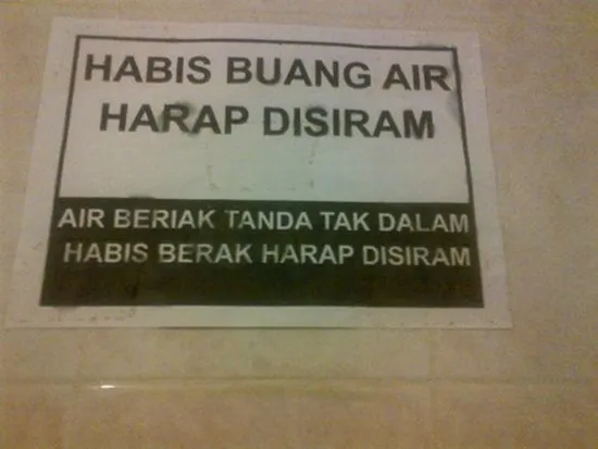 peringatan di toilet kos berbagai sumber peringatan di toilet kos berbagai sumber
