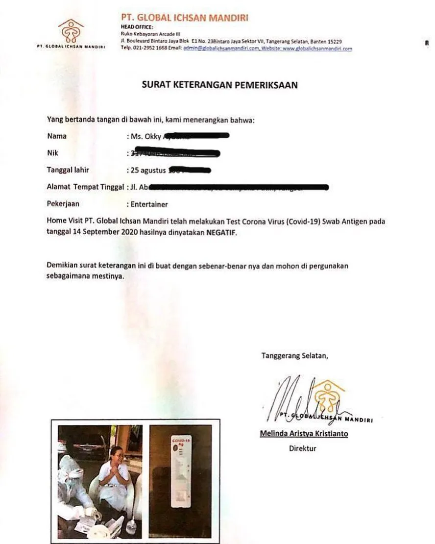 Okky Lukman negatif Covid © 2020 brilio.net Okky Lukman negatif Covid © 2020 brilio.net