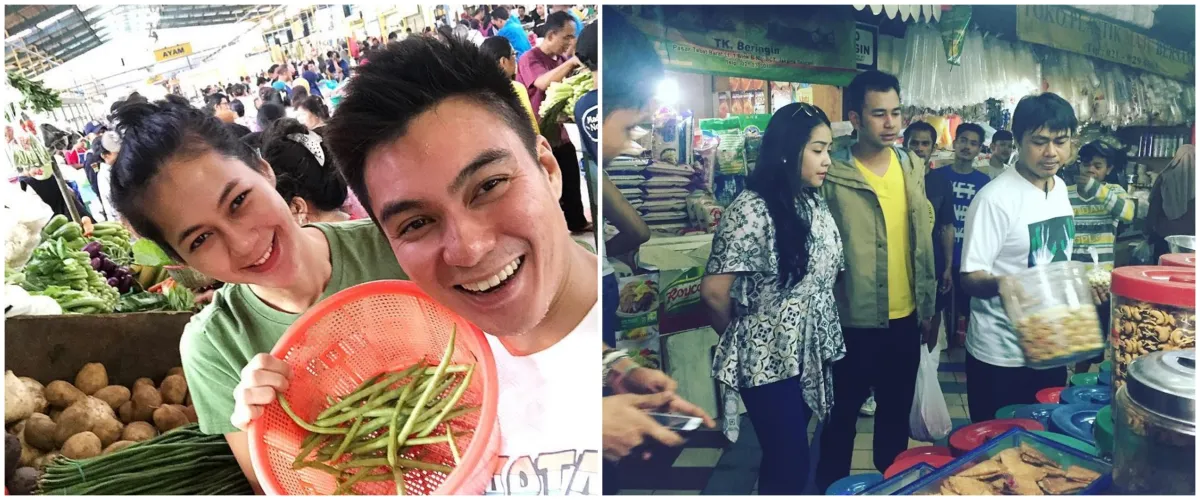 Momen manis 8 pasangan seleb belanja di pasar, antigengsi