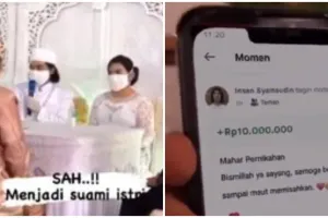 Viral pernikahan dengan mahar saldo Rp 10 juta di aplikasi ojek online