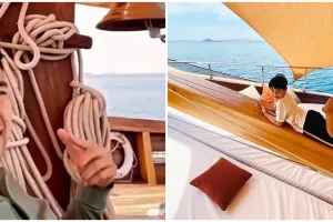 10 Potret kapal yang disewa Raffi Ahmad di Labuan Bajo, bak hotel