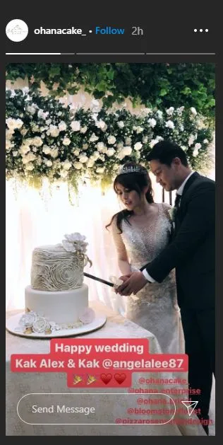 Angela Lee menikah ©Instagram Angela Lee menikah ©Instagram