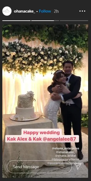 Angela Lee menikah ©Instagram Angela Lee menikah ©Instagram