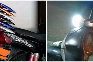 10 Modifikasi lampu motor ini bikin anak motor cekikikan