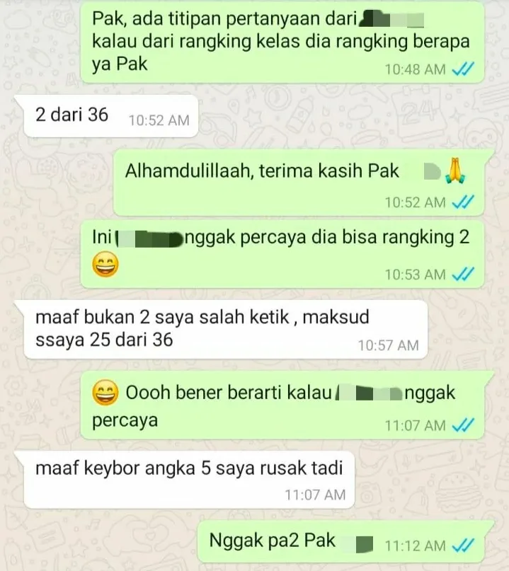 Balasan chat lucu dari guru berbagai sumber