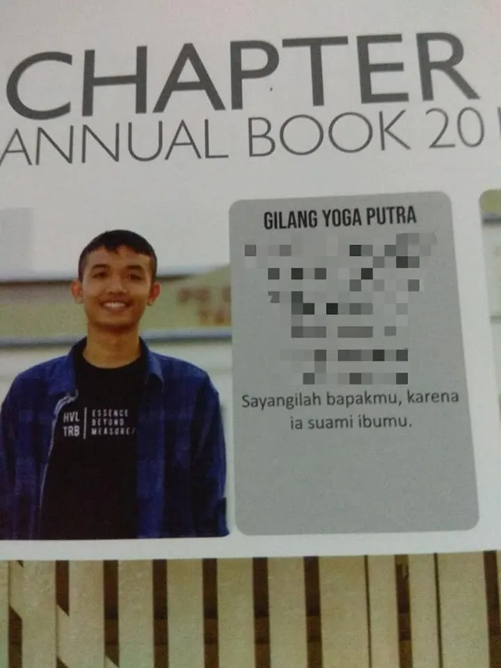 Quotes buku tahunan © Facebook/ Rizky Sinatra Quotes buku tahunan © Facebook/ Rizky Sinatra