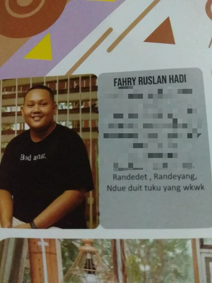 Quotes buku tahunan © Facebook/ Rizky Sinatra Quotes buku tahunan © Facebook/ Rizky Sinatra