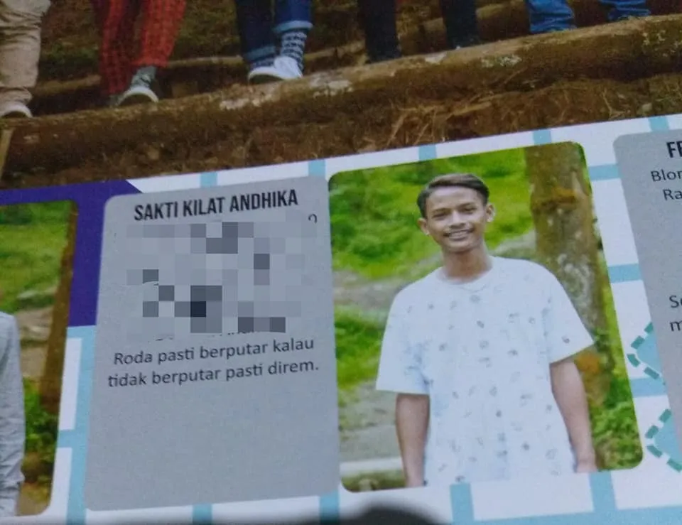 Quotes buku tahunan © Facebook/ Rizky Sinatra Quotes buku tahunan © Facebook/ Rizky Sinatra