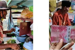 Kisah sedih kakek penjual gado-gado ditipu dengan uang mainan