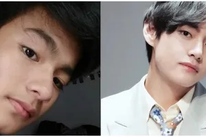 10 Potret Marcell Anggari 'kembaran' V BTS yang viral