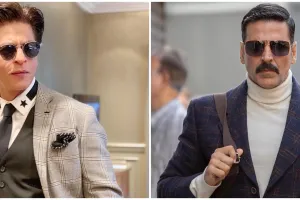 10 Potret kompak Shah Rukh Khan dan Akshay Kumar, bak kakak adik