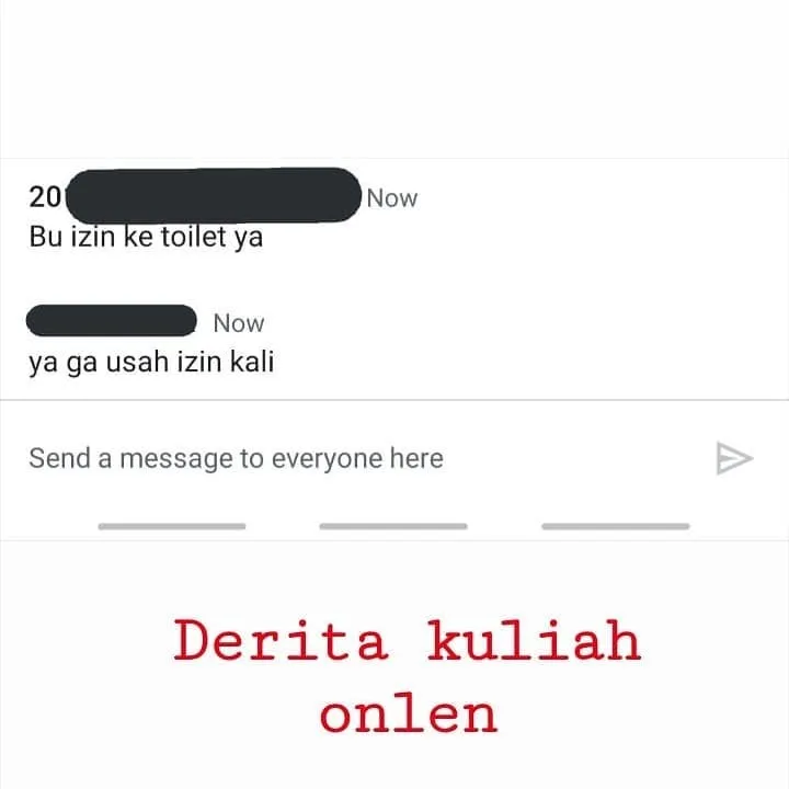 Chat murid pas kelas online berbagai sumber