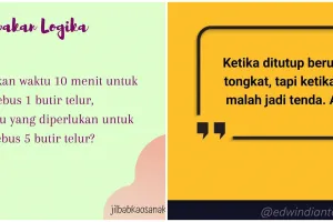 125 Tebak-tebakan logika lucu, bikin mikir keras