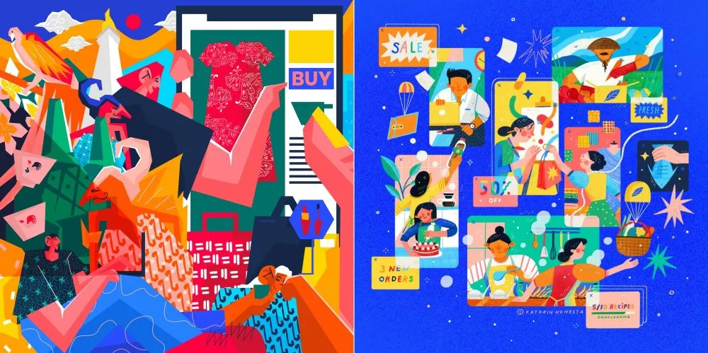 Gaya hidup digital di mata ilustrator © 2020 brilio.net Gaya hidup digital di mata ilustrator © 2020 brilio.net