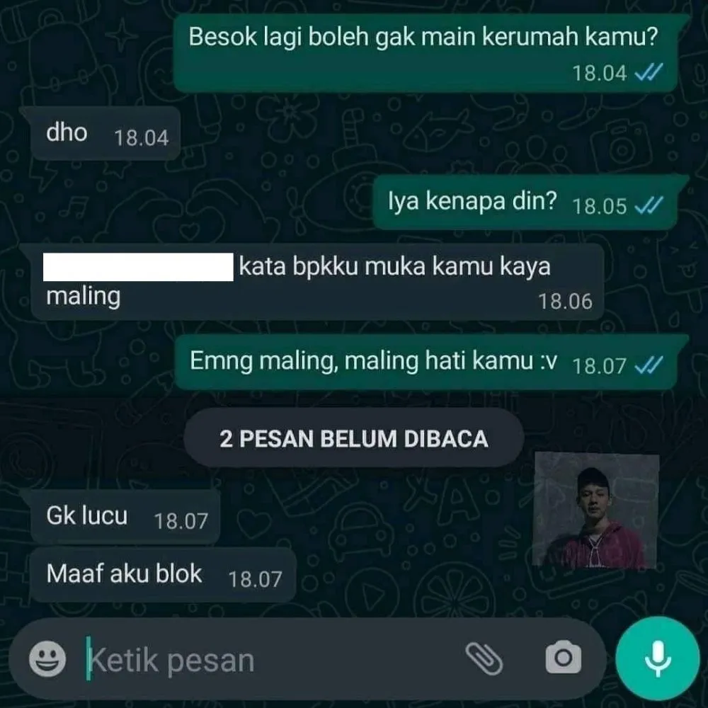 Balasan pedih chat PDKT berbagai sumber