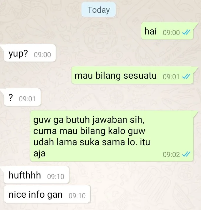 Balasan pedih chat PDKT berbagai sumber