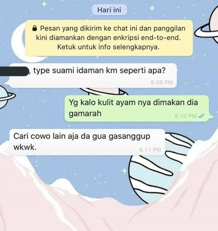 Balasan pedih chat PDKT berbagai sumber