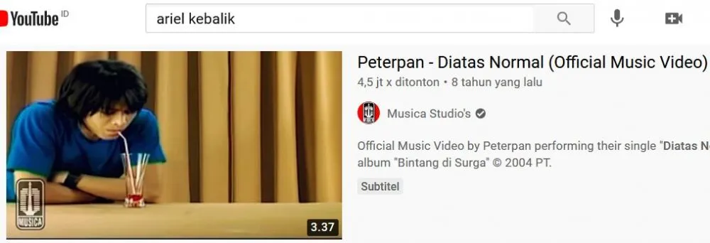 Keyword pencarian lagu Peterpan © Twitter Keyword pencarian lagu Peterpan © Twitter