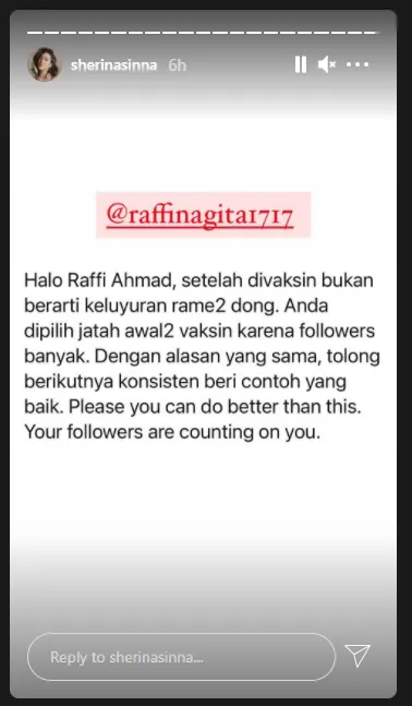 Klarifikasi Raffi Ahmad © Instagram Klarifikasi Raffi Ahmad © Instagram
