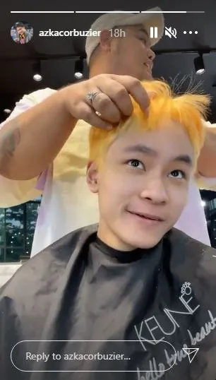 Azka Corbuzier di-make over Ivan Gunawan © Instagram Azka Corbuzier di-make over Ivan Gunawan © Instagram