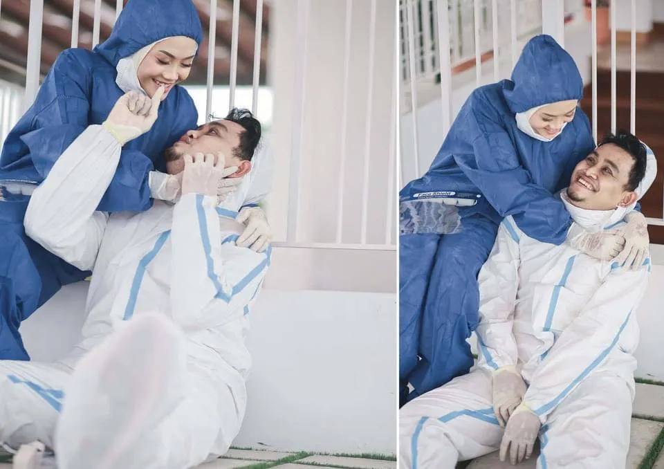 prewedding pakai APD © Facebook prewedding pakai APD © Facebook