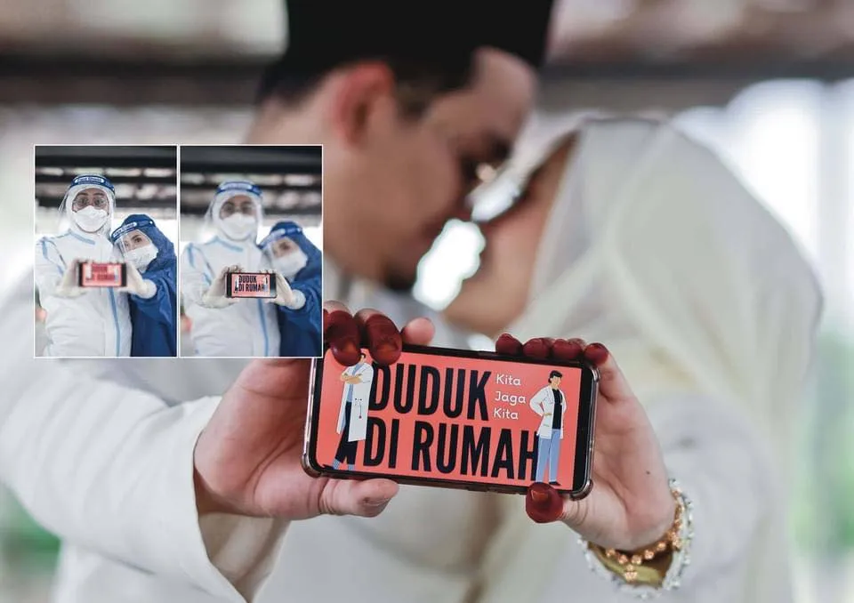 prewedding pakai APD © Facebook prewedding pakai APD © Facebook