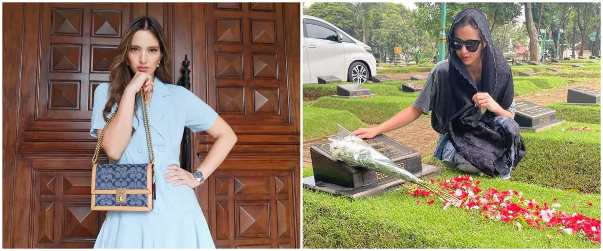 Ziarah ke makam ayah, ini curhat Nia Ramadhani soal peran orang tua