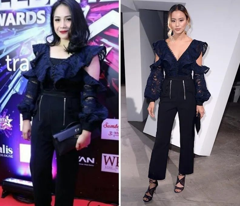 Momen seleb kembaran baju dengan artis dunia © berbagai sumber