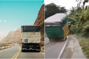 Viral video truk lewati tanjakan hingga ban depan terangkat, ngeri