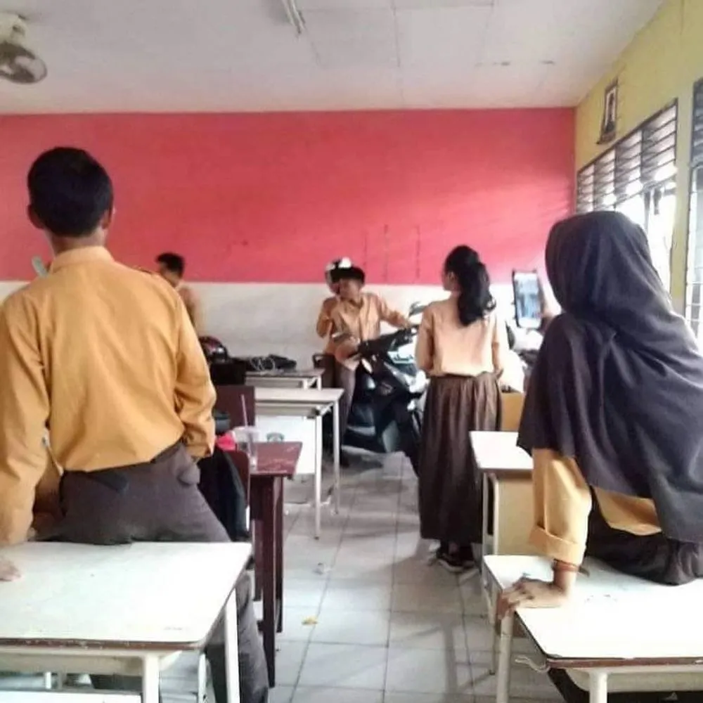 kelakuan murid depan kelas © Instagram kelakuan murid depan kelas © Instagram