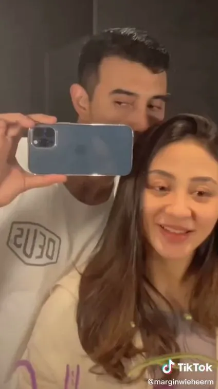 Ali Margin usai nikah © TikTok Ali Margin usai nikah © TikTok