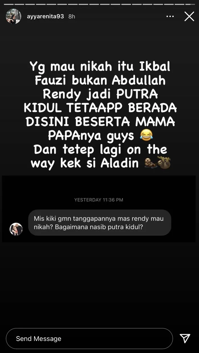Ayya Renita dan Ikbal Fauzi  Instagram