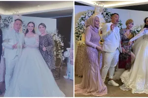 Gaya 7 seleb di pernikahan Kalina-Vicky, Celine Evangelista manglingi