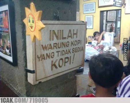 Pengumuman di warung makan © berbagai sumber