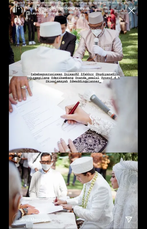 pernikahan Ikbal Fauzi 'Ikatan Cinta' © 2021 brilio.net