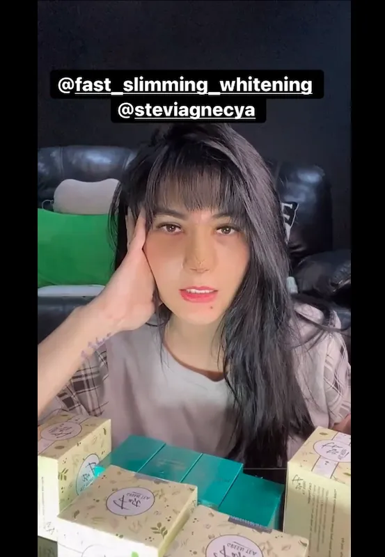 Angela Lee usai operasi hidung Instagram