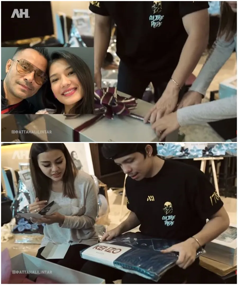 Momen Atta & Aurel buka kado pernikahan © 2021 brilio.net Momen Atta & Aurel buka kado pernikahan © 2021 brilio.net