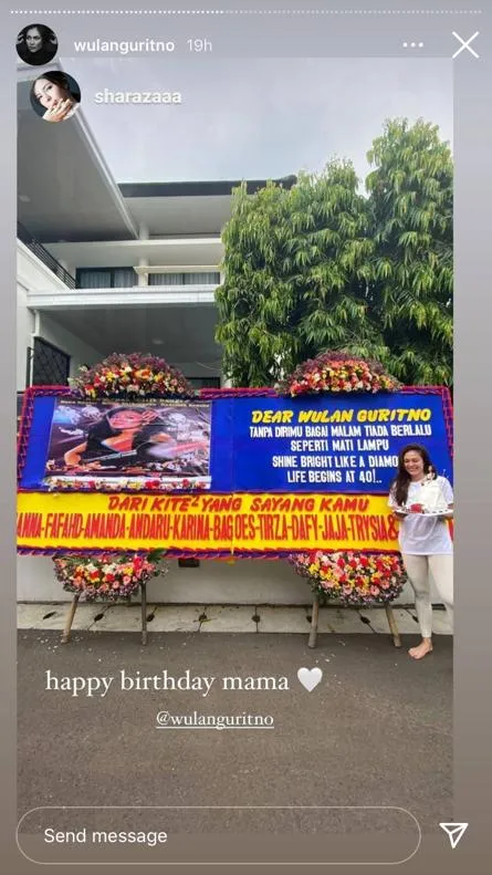 Momen perayaan ulang tahun Wulan Guritno © Instagram/@wulanguritno