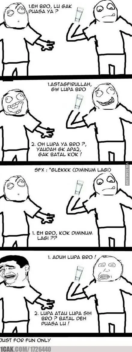Meme lucu batal puasa © berbagai sumber Meme lucu batal puasa © berbagai sumber