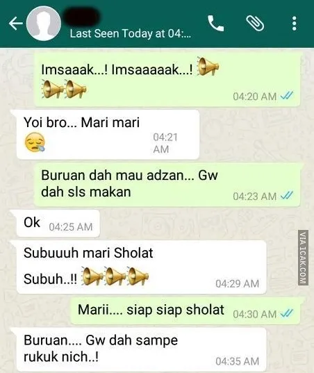 Chat lucu di bulan Ramadan © berbagai sumber