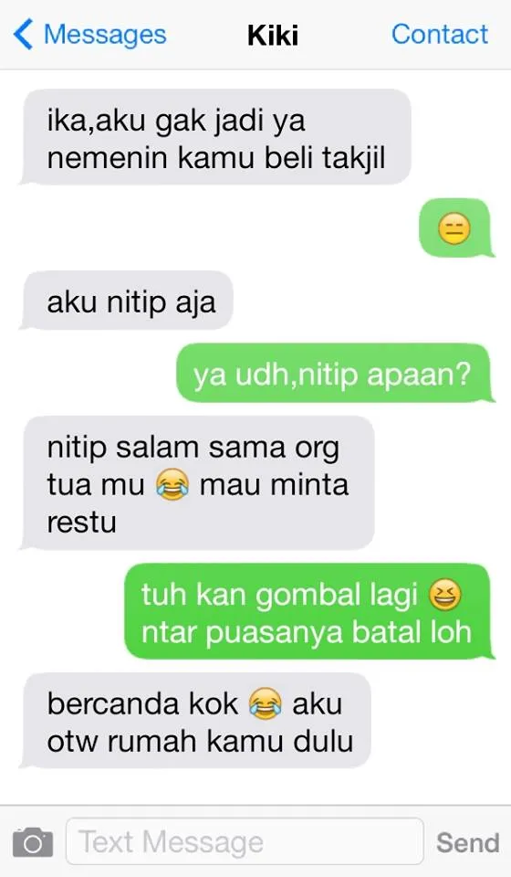Chat lucu di bulan Ramadan © berbagai sumber