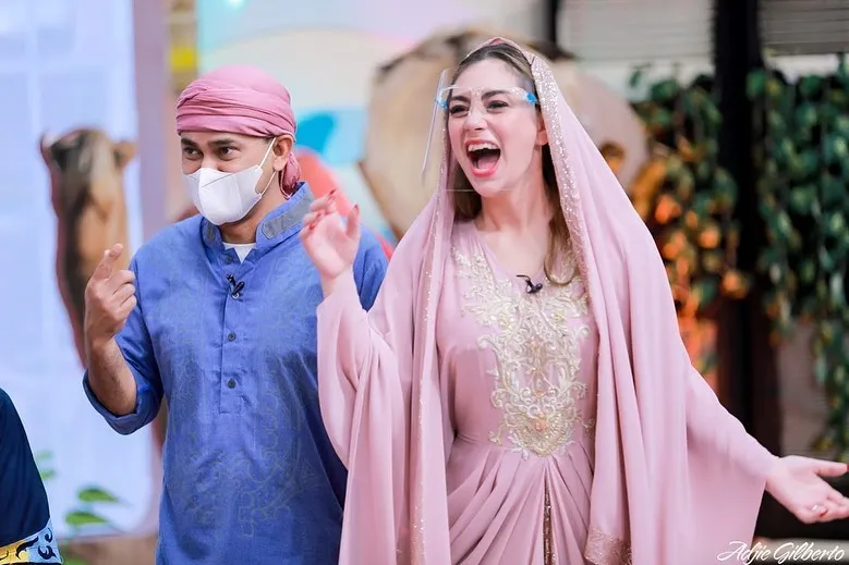 Celine Evangelista syuting acara Ramadan © 2021 brilio.net Instagram