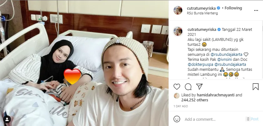 Cut Meyriska dilarikan ke rumah sakit Instagram Cut Meyriska dilarikan ke rumah sakit Instagram