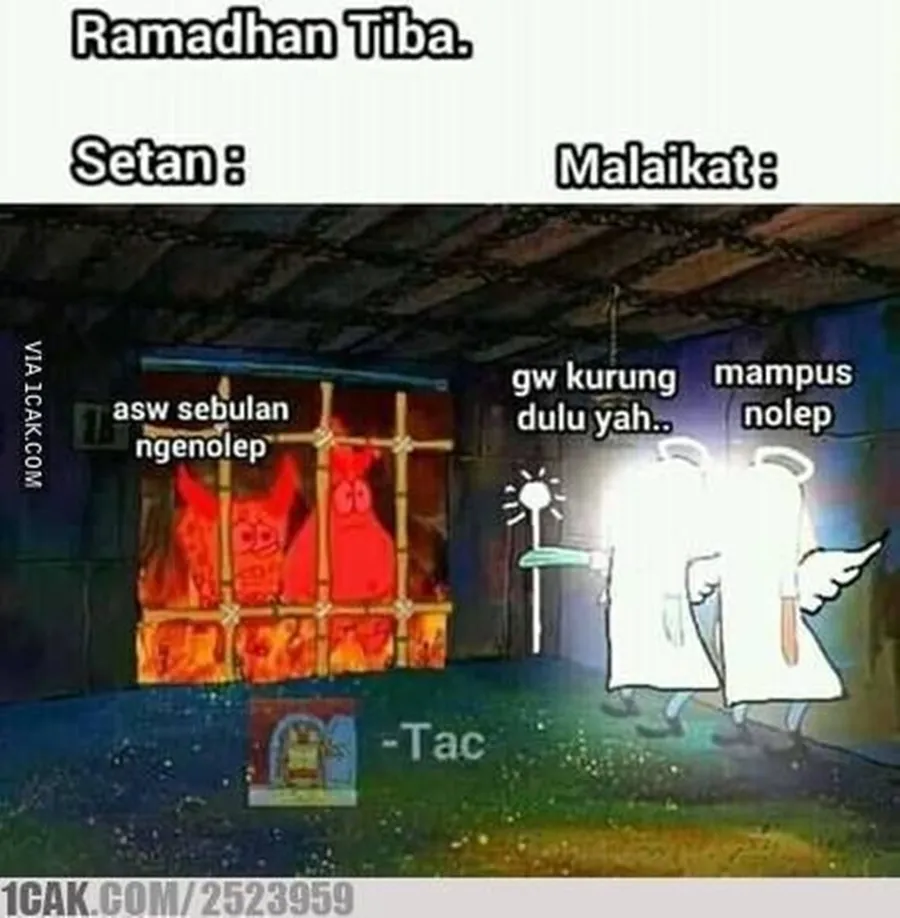 meme setan cuti kocak © 2021 berbagai sumber