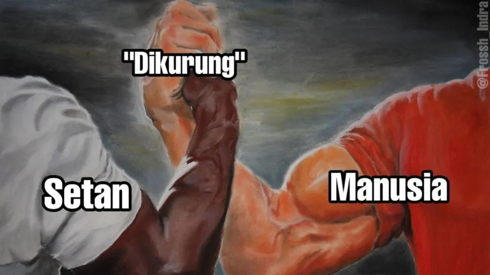 meme setan cuti kocak © 2021 berbagai sumber